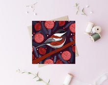 Load image into Gallery viewer, Chickadee and Pomegranates Card
