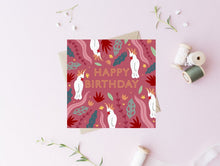 Load image into Gallery viewer, Cockatoo Happy Birthday Card
