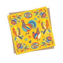 Load image into Gallery viewer, Folk Chickens Card

