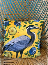 Load image into Gallery viewer, Heron and Blueberries Cushion

