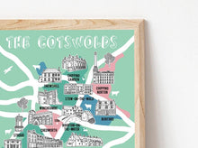 Load image into Gallery viewer, Cotswolds Illustrated Map
