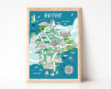 Load image into Gallery viewer, Devon Illustrated Map
