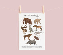 Load image into Gallery viewer, Extinct Mammals Print
