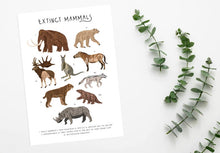 Load image into Gallery viewer, Extinct Mammals Print
