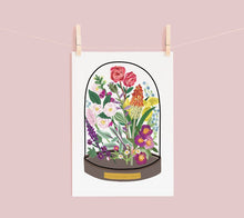 Load image into Gallery viewer, Floral Bell Jar Print
