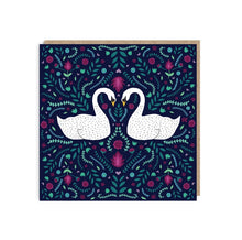 Load image into Gallery viewer, Folk Swans Card

