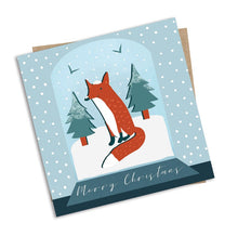 Load image into Gallery viewer, Fox in a Snowglobe Christmas Card
