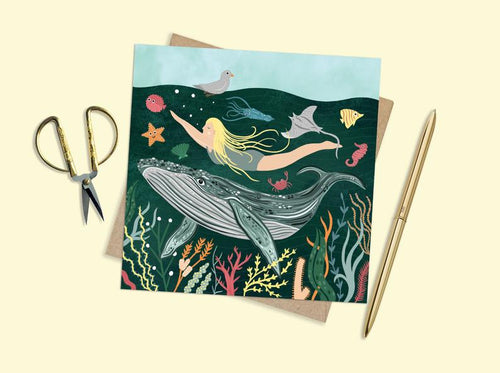Girl and the Whale Card