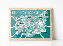 Load image into Gallery viewer, Gloucestershire Illustrated Map
