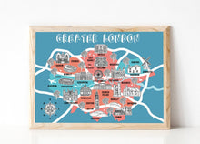 Load image into Gallery viewer, Greater London Illustrated Map
