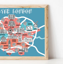 Load image into Gallery viewer, Greater London Illustrated Map
