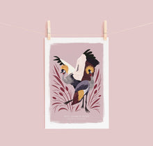 Load image into Gallery viewer, Grey Crowned Crane Print

