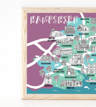 Load image into Gallery viewer, Hampshire Illustrated Map
