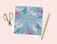 Load image into Gallery viewer, Happy Birthday Whale Card
