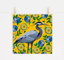 Load image into Gallery viewer, Heron and Blueberries Print
