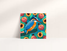 Load image into Gallery viewer, Kingfisher and Peaches Card
