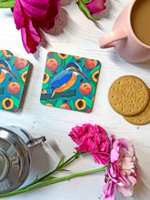 Load image into Gallery viewer, Kingfisher and Peaches Coaster
