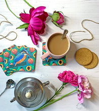 Load image into Gallery viewer, Kingfisher and Peaches Coaster

