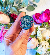 Load image into Gallery viewer, Manta Ray &amp; Whale Enamel Pin
