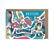 Load image into Gallery viewer, Map of Bristol Card
