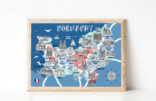 Load image into Gallery viewer, Normandy Illustrated Map
