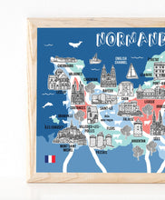 Load image into Gallery viewer, Normandy Illustrated Map
