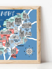 Load image into Gallery viewer, Normandy Illustrated Map
