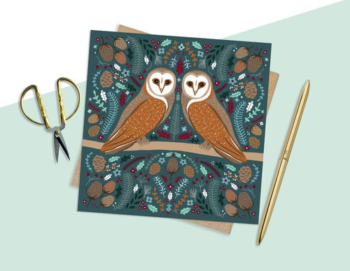 Folk Owl Card