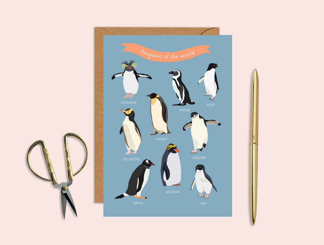 Penguins Of The World Card