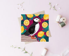 Load image into Gallery viewer, Puffin and Lemons Card
