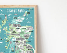 Load image into Gallery viewer, Scotland Illustrated Map
