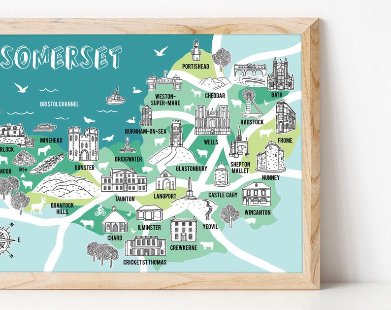 Somerset Map Langley's New Map Of Somersetshire 11717 | National Trust