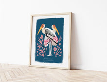 Load image into Gallery viewer, Painted Stork Print
