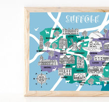 Load image into Gallery viewer, Suffolk Illustrated Map
