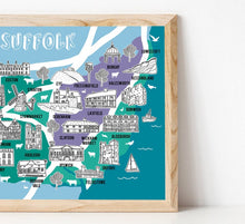 Load image into Gallery viewer, Suffolk Illustrated Map
