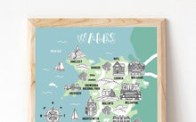 Load image into Gallery viewer, Wales Illustrated Map
