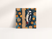 Load image into Gallery viewer, Woodpecker and Physalis Card
