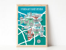 Load image into Gallery viewer, Worcestershire Illustrated Map
